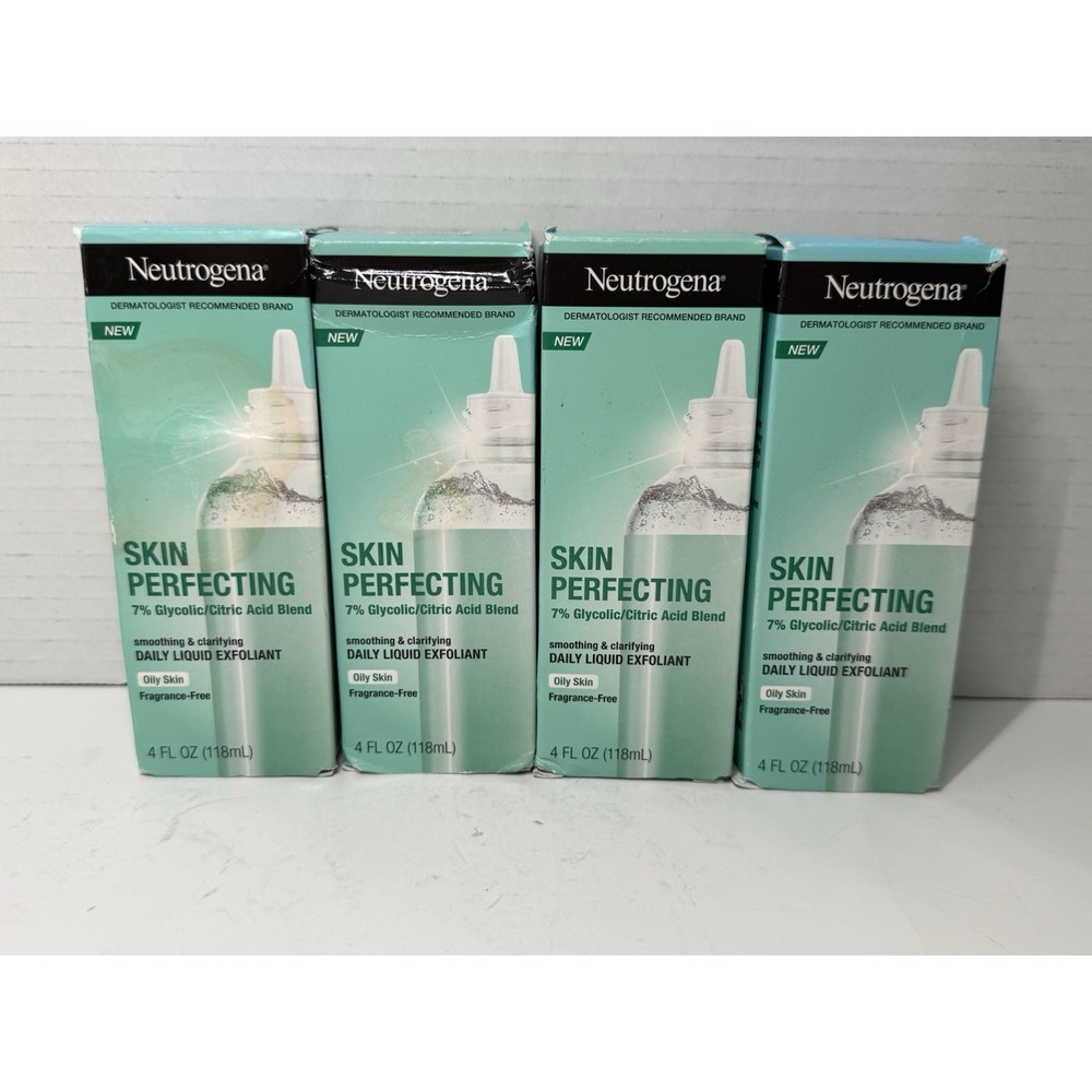New 4x NEUTROGENA Skin Perfecting Liquid Facial Exfoliant For Oily Skin